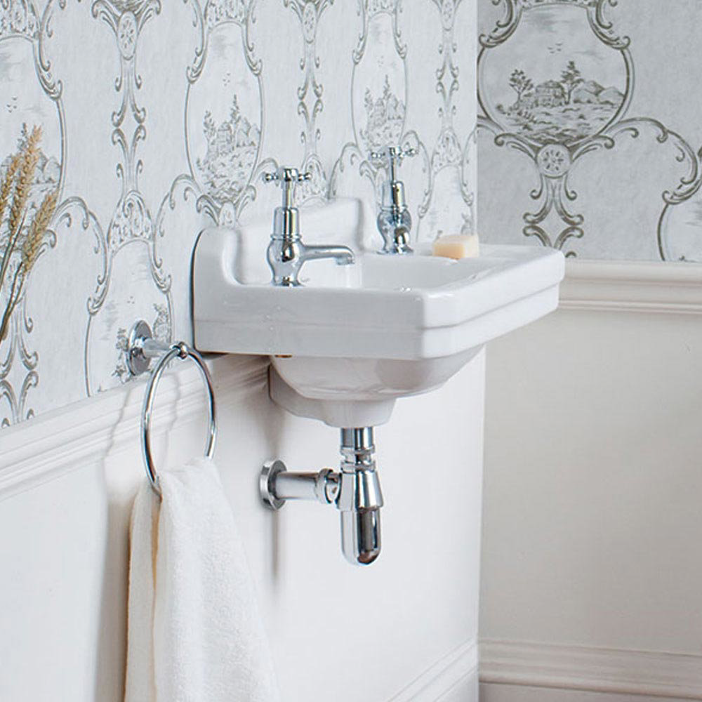 Burlington Edwardian Wall Mounted Cloakroom Basin B8 at Victorian