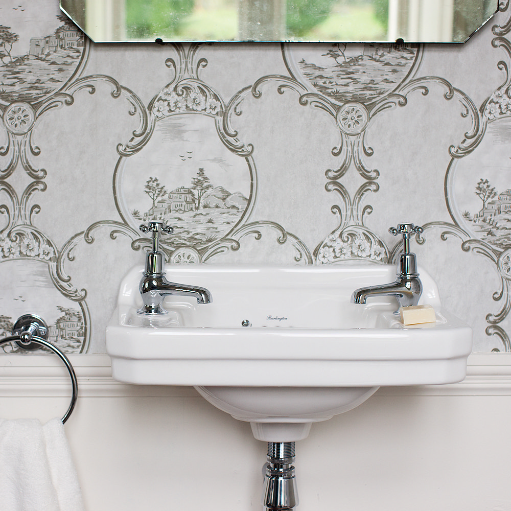 Burlington Edwardian Wall Mounted Cloakroom Basin B8 at Victorian