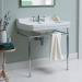 Burlington Edwardian 80cm Basin and Chrome Wash Stand - Various Tap Hole Options profile small image view 2 