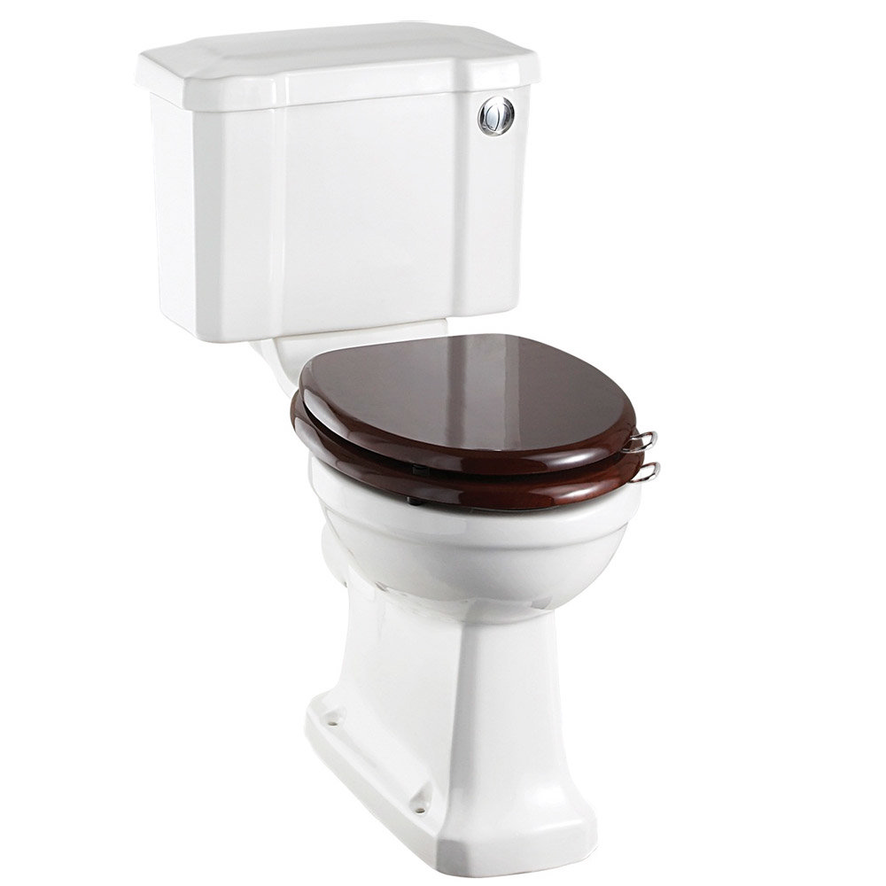 Burlington Regal Slimline Close Coupled Traditional Toilet Button