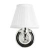 Burlington Round Light with Chrome Base and Fine Pleated Shade in White - BL12 profile small image view 1 