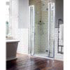 Burlington Traditional Recessed Hinged Shower Door with 2 x Inline Panel profile small image view 1 