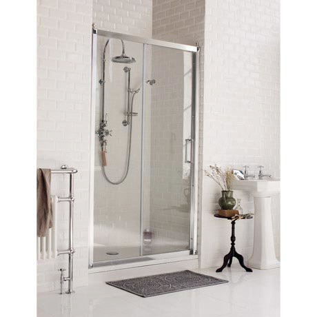 Burlington Traditional Soft Close Recessed Sliding Shower Door