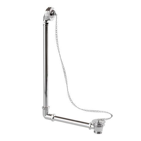 Burlington Vertical Bath Overflow-Plug-Chain for External Use - Single Ended Baths - W4