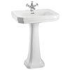 Burlington Victorian Large Basin and Pedestal - Various Tap Hole Options profile small image view 1 