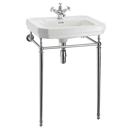 Burlington Victorian Large Basin and Chrome Wash Stand - Various Tap Hole Options