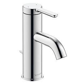 Duravit C.1 S-Size Single Lever Basin Mixer with Pop-up Waste - Chrome - C11010001010
