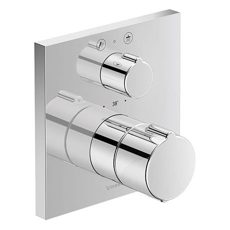Duravit C.1 Square Thermostatic Shower Mixer for Concealed Installation - Chrome - C14200013010