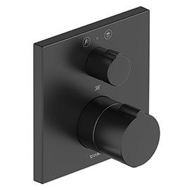 Duravit C.1 Square Thermostatic Shower Mixer with Diverter for Concealed Installation - Matt Black - C14200013046