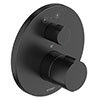 Duravit C.1 Round Thermostatic Shower Mixer with Diverter for Concealed Installation - Matt Black - C14200014046 profile small image view 1 