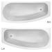 Cast 1685 x 685 Space Saving Bath with Bath Screen profile small image view 4 