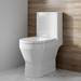 Britton Curve2 Rimless Close Coupled Open Back Toilet with Brushed Brass Flush Button + Soft Close Seat profile small image view 6 