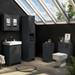 Chatsworth Graphite Cupboard Unit 300mm Wide x 435mm Deep with Matt Black Handles profile small image view 2 