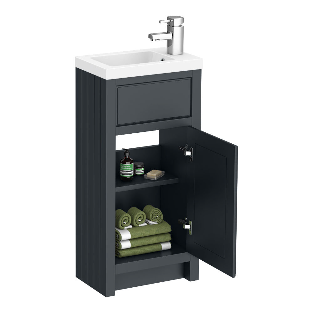 Chatsworth Traditional Graphite Small Vanity - 400mm Wide | Victorian ...