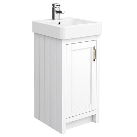 Chatsworth Traditional White Vanity - 425mm Wide
