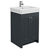 Chatsworth Traditional Graphite Vanity - 560mm Wide Small Image