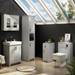 Chatsworth Traditional Grey Vanity - 560mm Wide with Matt Black Handles profile small image view 3 