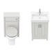 Chatsworth Traditional Grey Sink Vanity Unit + Toilet Package profile small image view 5 