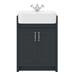 Chatsworth Traditional Graphite Semi-Recessed Vanity - 600mm Wide profile small image view 5 