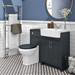 Chatsworth Traditional Graphite Semi-Recessed Vanity - 600mm Wide profile small image view 2 