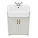 Chatsworth Traditional Grey Semi-Recessed Vanity - 600mm Wide profile small image view 4 
