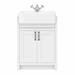 Chatsworth Traditional White Semi-Recessed Vanity - 600mm Wide profile small image view 5 