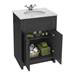 Chatsworth Graphite 610mm Vanity with White Marble Basin Top profile small image view 2 