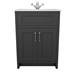 Chatsworth Graphite 610mm Vanity with White Marble Basin Top profile small image view 3 