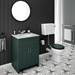 Chatsworth Green 610mm Vanity with White Marble Basin Top profile small image view 4 