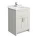 Chatsworth Grey 610mm Vanity with White Marble Basin Top profile small image view 3 