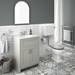 Chatsworth Grey 610mm Vanity with White Marble Basin Top profile small image view 4 