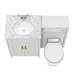 Chatsworth White Marble Traditional Grey Vanity Unit + Toilet Package profile small image view 5 