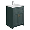 Chatsworth Green 610mm Vanity with White Marble Basin Top profile small image view 1 