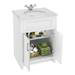 Chatsworth White 610mm Vanity with White Marble Basin Top profile small image view 2 
