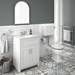 Chatsworth White 610mm Vanity with White Marble Basin Top profile small image view 5 