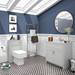 Chatsworth Grey 810mm Vanity with White Marble Basin Top profile small image view 2 