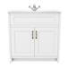 Chatsworth White 810mm Vanity with White Marble Basin Top profile small image view 3 