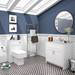 Chatsworth White 810mm Vanity with White Marble Basin Top profile small image view 5 