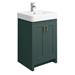 Chatsworth Traditional Green 560mm Vanity Sink + 300mm Cupboard Unit profile small image view 3 
