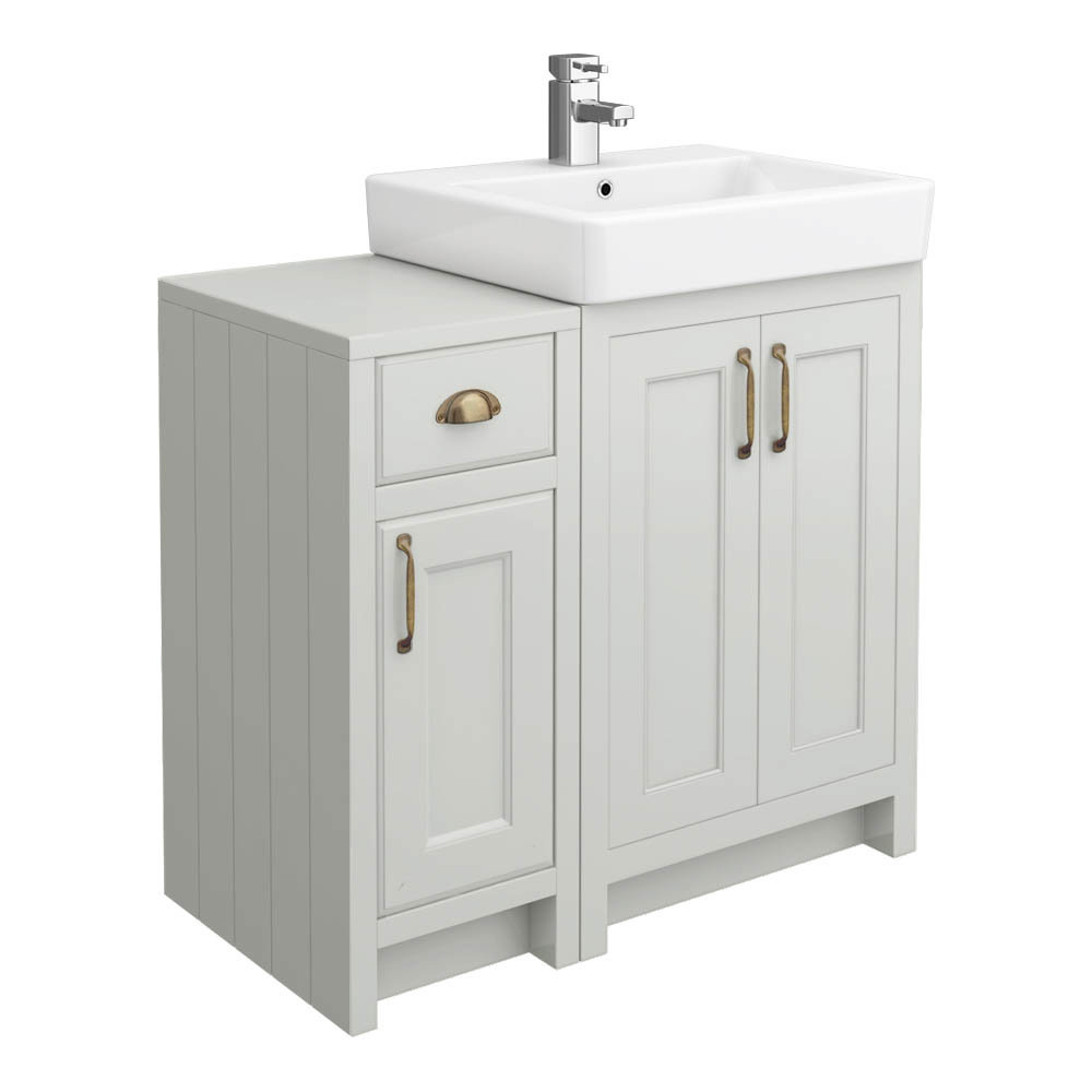 Chatsworth Traditional Grey 560mm Vanity Sink + 300mm Cupboard Unit