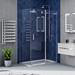 Arezzo Chrome 800 x 500mm 8 Bars Designer Heated Towel Rail profile small image view 4 