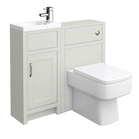 Chatsworth Traditional Cloakroom Vanity Unit Suite - Grey