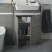 Ideal Standard Connect Air 600mm Floor Standing 2 Door Vanity Unit - Gloss White/Matt White profile small image view 2 