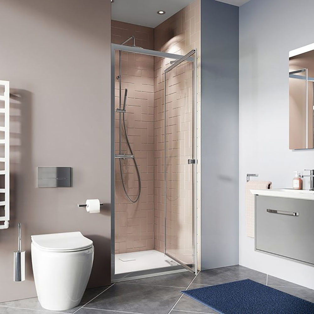 Crosswater Clear 6 Silver Infold Shower Door