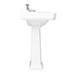Nuie Carlton 1 Tap Hole Traditional Basin + Pedestal (Various Size Options) profile small image view 3 