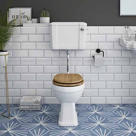 Carlton Traditional Low Level Toilet with Soft Close Seat - Various Colour Options