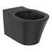 Ideal Standard Connect Air Silk Black AquaBlade Wall Hung Toilet + Soft Close Seat profile small image view 3 