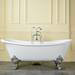 Thames Traditional Cast Iron Double Slipper Bath (1829 x 780mm ) with Feet profile small image view 3 