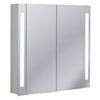 Crosswater - 800mm Illuminated Aluminium Mirrored Cabinet with Shaving Socket - CB8080AL profile small image view 1 