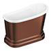 Chatsworth Copper Effect 1300 Short Roll Top Bath profile small image view 4 